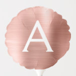 Rosa Rose Gold Imitat Edelstahl Monogramm Ballon<br><div class="desc">Rosa Rose Gold Imitate Metallic Foil Elegant Geburtstagsparty Balloons. Diese Balloons für Hochzeiten,  Brautpartys oder Geburtstage können individuell auf Ihren Vor- und Nachnamen angepasst werden. Bitte kontaktieren Sie den Designer,  um passende Artikel zu erhalten.</div>