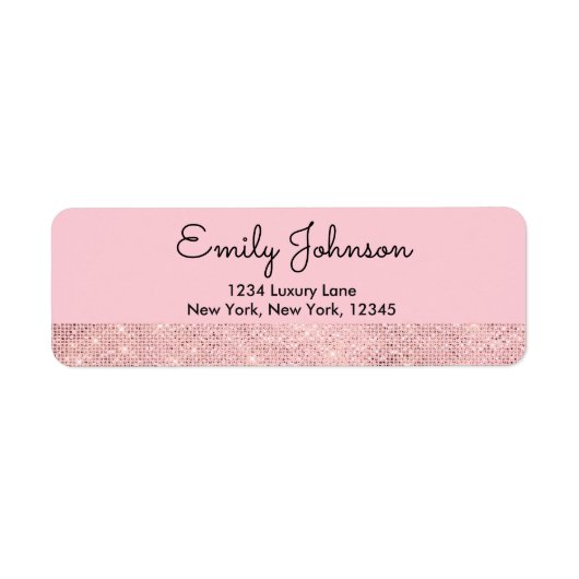 Rosa Rose Gold Imitate Glitzer (Vorne)