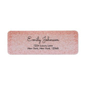 Rosa Rose Gold Imitate Glitzer Sparkor Adressenauf (Vorne)