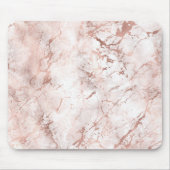 Rosa Rose Gold Imitate Marmorstruktur Mousepad (Vorne)
