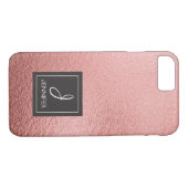 Rosa Rose Gold Imitats Fotolongram Case-Mate iPhone Hülle (Rückseite (Horizontal))