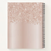 Rosa Rose Gold Individuelle Name Giro Sketchbook Notizblock (Rückseite)