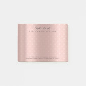 Rosa Rose Gold Kleine Polka Dots VIP Post-it Klebezettel (Vorderseite)