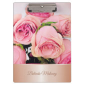 Rosa Rose Gold Klemmbrett (Vorderseite)