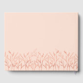 Rosa Rose Gold Kontur Quinceanera Gästebuch (Rückseite)