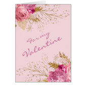 Rosa Rose Gold Leaf Romantisches Valentine (Vorne)
