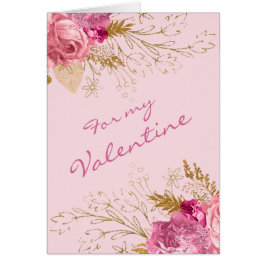 Rosa Rose Gold Leaf Romantisches Valentine