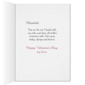 Rosa Rose Gold Leaf Romantisches Valentine (Innen (Rechts))