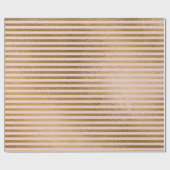 Rosa Rose Gold Lines Paris Geschenkpapier (Flach)