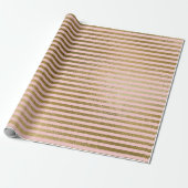 Rosa Rose Gold Lines Paris Geschenkpapier (Ungerollt)