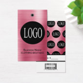 Rosa Rose Gold-Logo mit Bar Code-Preismarken (Schreibtisch)