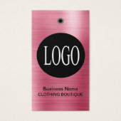 Rosa Rose Gold-Logo mit Bar Code-Preismarken (Vorderseite)