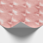 Rosa Rose Gold Luxus Opulent Tufliter Leder VIP Geschenkpapier (Ecke)