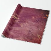 Rosa Rose Gold Marmor Molten Burgundy Blush Geschenkpapier (Ungerollt)