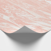 Rosa Rose Gold Marmor Molten Pastel Shiny Girly Geschenkpapier (Ecke)
