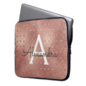 Rosa Rose Gold Metallic Foil Laptopschutzhülle (Vorderseite Links)