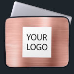 Rosa Rose Gold Metallic - Werbung für benutzerdefi Laptopschutzhülle<br><div class="desc">Rosa Rose Gold Imitate Metallic Edelstahl Elegant Logo Werbeaktion Laptop-Bag oder schlankes Werbebeispiel. Dieser Fall kann auf Ihr Firmenlogo oder Ihr Firmenlogo angepasst werden.</div>