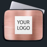Rosa Rose Gold Metallic - Werbung für benutzerdefi Laptopschutzhülle<br><div class="desc">Rosa Rose Gold Imitate Metallic Edelstahl Elegant Logo Werbeaktion Laptop-Bag oder schlankes Werbebeispiel. Dieser Fall kann auf Ihr Firmenlogo oder Ihr Firmenlogo angepasst werden.</div>