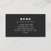 Rosa Rose Gold Microphone Logo Stimme über Künstle Visitenkarte (Rückseite)