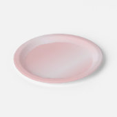 Rosa Rose Gold Moderne trendige Blankenvorlage Pappteller (Schrägansicht)