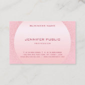 Rosa Rose Gold Monogram Moderne elegante Vorlage Visitenkarte (Rückseite)