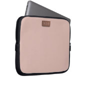 Rosa-Rose-Gold-Monogramm-Gehäuse Laptopschutzhülle (Vorne Rechts)
