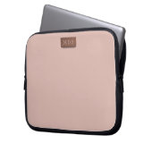 Rosa-Rose-Gold-Monogramm-Gehäuse Laptopschutzhülle (Vorderseite Links)