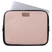 Rosa-Rose-Gold-Monogramm-Gehäuse Laptopschutzhülle (Vorderseite)