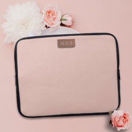 Rosa-Rose-Gold-Monogramm-Gehäuse Laptopschutzhülle