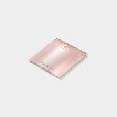Rosa Rose Gold Name Post-it®-Notizen Post-it Klebezettel (angewinkelt)