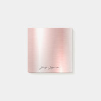 Rosa Rose Gold Name Post-it®-Notizen