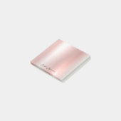 Rosa Rose Gold Name Post-it®-Notizen Post-it Klebezettel (angewinkelt)