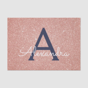 Rosa Rose Gold Navy Blauer Glitzer Sparkone Seidenpapier