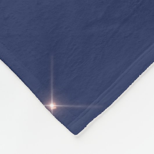 Rosa Rose Gold Navy Blue Glitzer Monogram Fleecedecke (Ecke)