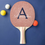 Rosa Rose Gold Navy Blue Glitzer Sparkgram Monogra Tischtennis Schläger<br><div class="desc">Blush Pink und Rose Gold Navy Blue Imitate Glitzer und sparkle elegante Monogram Ping Pong Paddle. Dieses Ping Pong Paddle kann so angepasst werden,  dass es Ihren Anfangs- und Vornamen enthält.</div>
