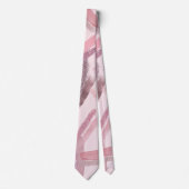 Rosa Rose Gold Paint Glitzer Pinselstriche Muster Krawatte (Vorderseite)