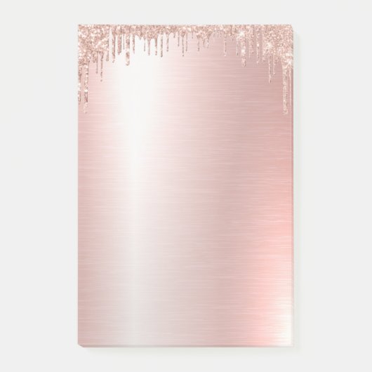 Rosa Rose Gold Post-it®-Notizen Post-it Klebezettel (Vorderseite)