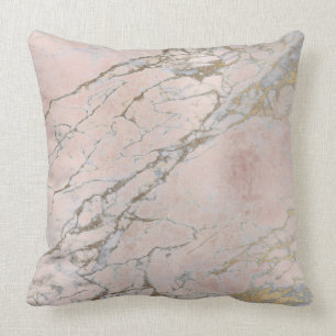 Rosa Rose Gold Powder Marmor Kissen