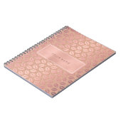 Rosa Rose Gold Powder Metallic Kiss Notizblock (Linke Seite)