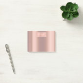 Rosa Rose Gold Powder Metallic Lux Post-it Klebezettel (Büro)