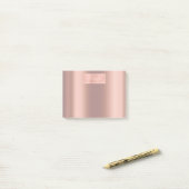 Rosa Rose Gold Powder Metallic Lux Post-it Klebezettel (Auf Schreibtisch)