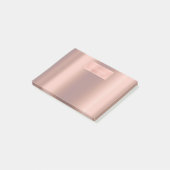 Rosa Rose Gold Powder Metallic Lux Post-it Klebezettel (angewinkelt)