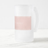 Rosa Rose Gold Powder Metallic Mattglas Bierglas (VorderseiteRechts)