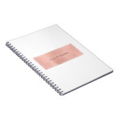 Rosa Rose Gold Powder Metallic Notizblock (Rechte Seite)