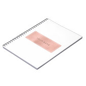 Rosa Rose Gold Powder Metallic Notizblock (Linke Seite)