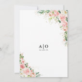 Rosa Rose Gold Probe Abendessen Einladung (Rückseite)