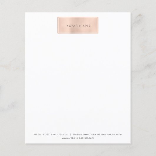 Rosa Rose Gold Pulver Weißer WELLNESS-CENTER Schön Flyer (Vorne)