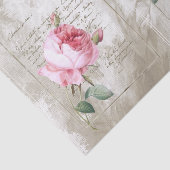 Rosa Rose Gold Rahmen Französisches Script gestric Seidenpapier (Ausschnitt)