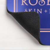 Rosa Rose Gold Sapphire Blauer Minimaler Dekor Mousepad (Ecke)