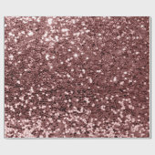 Rosa Rose Gold Sequin Glitzer Shiny Effect Bean Geschenkpapier (Flach)